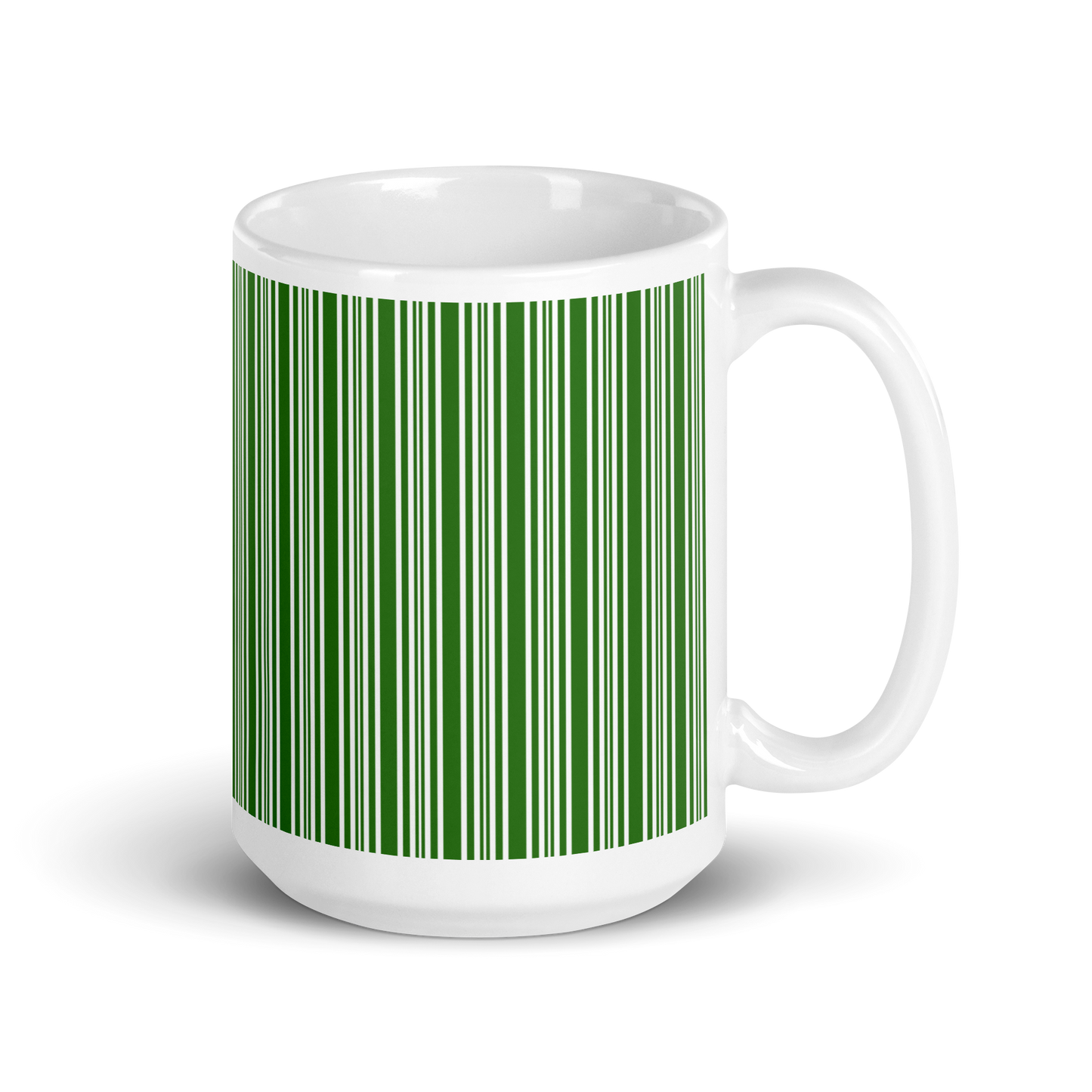 Candy Cane Green white mug