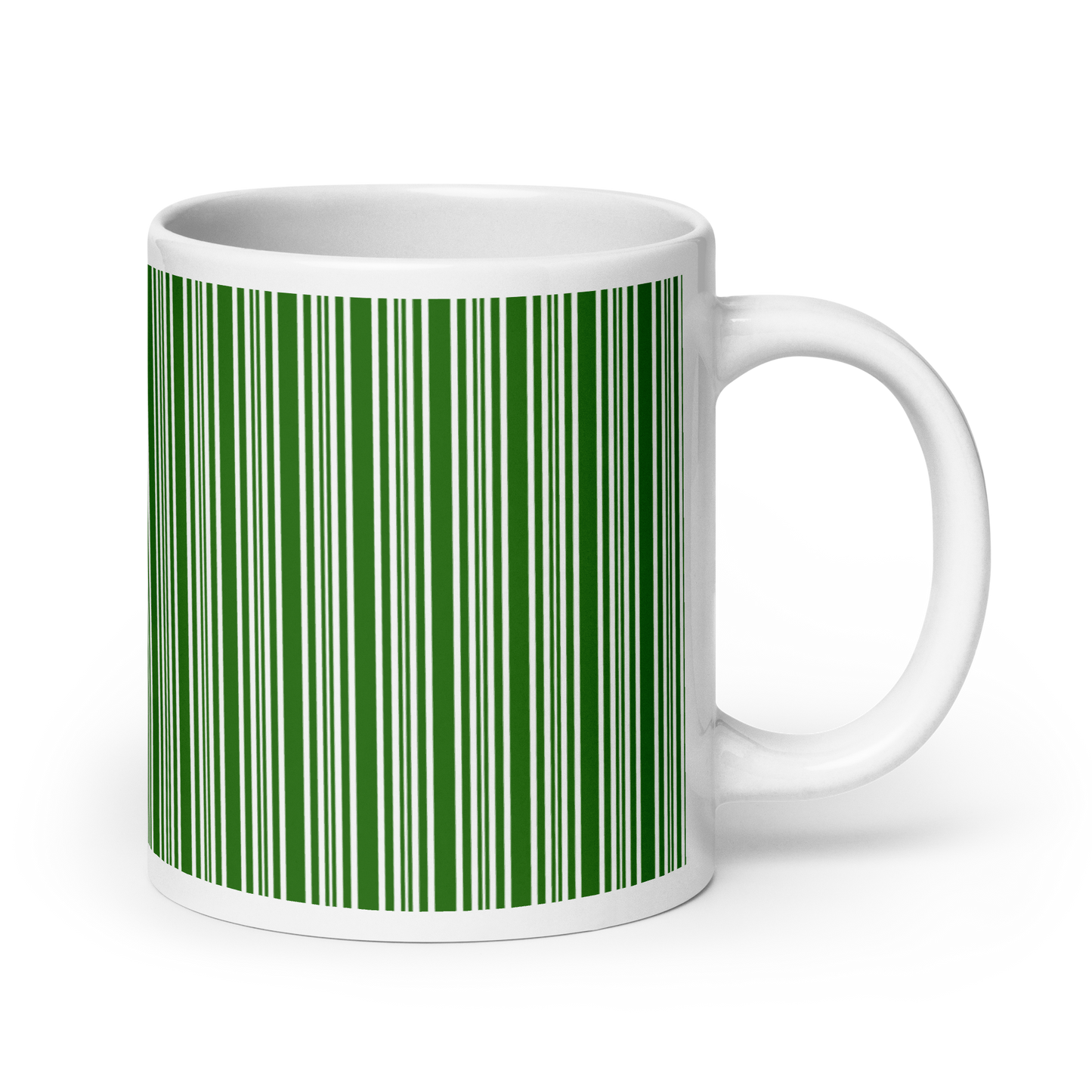 Candy Cane Green white mug
