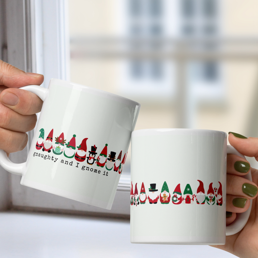 Gnome Lovers Message White Mug