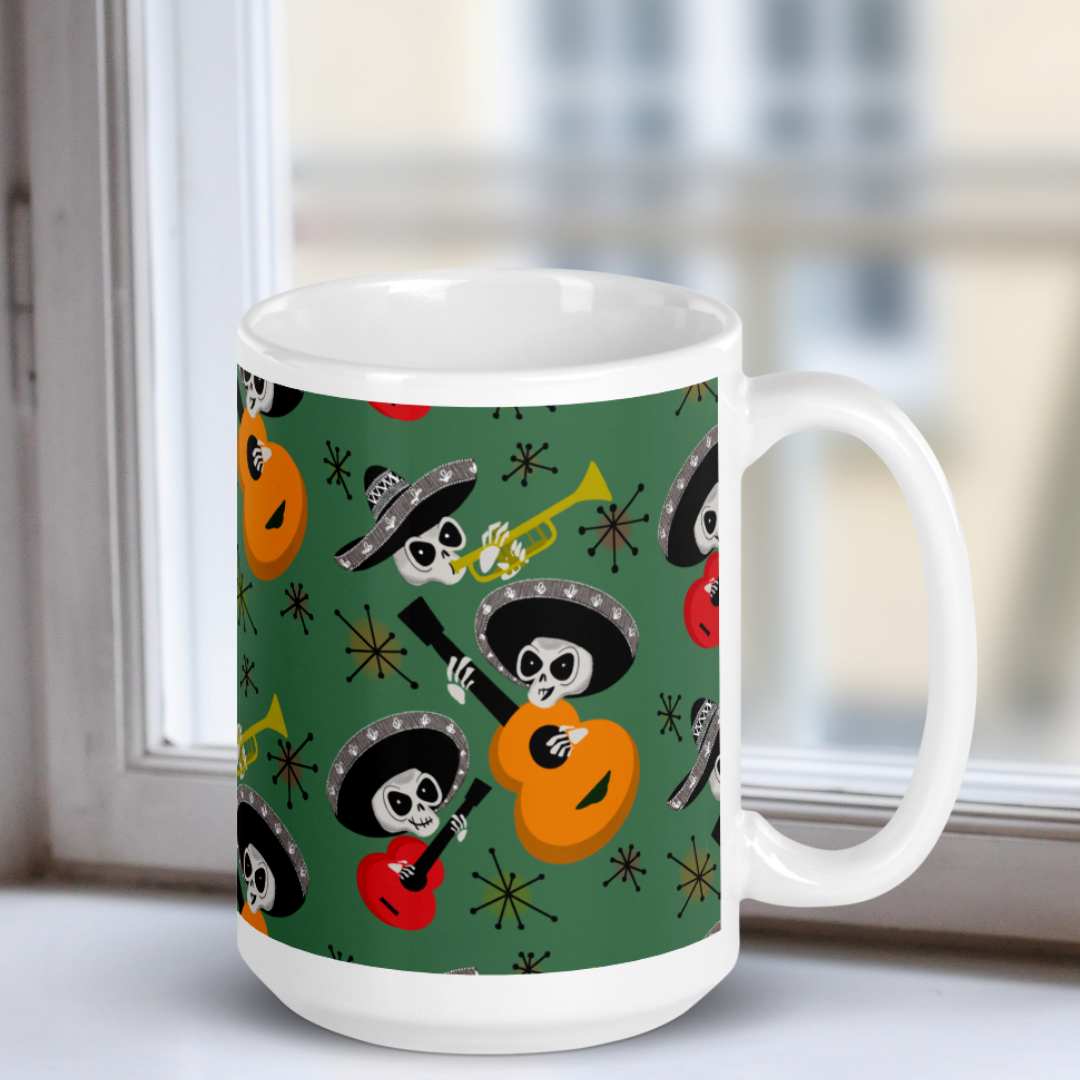 Mid Century Mariachis White Mug
