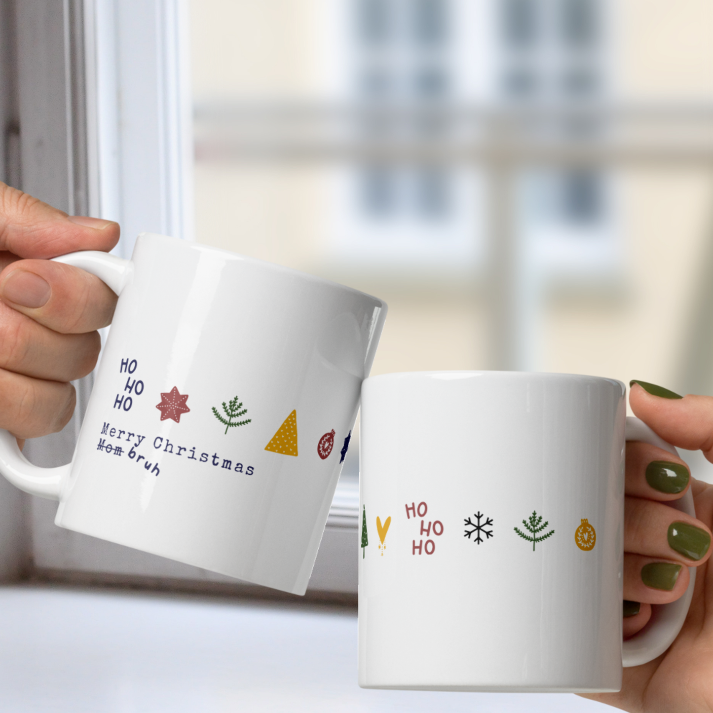 Merry Christmas Bruh White Mug