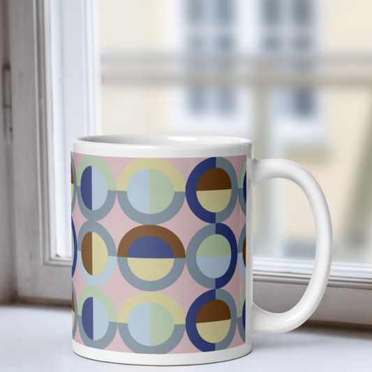 Mannos White Mug- Blueberry Bananos Split