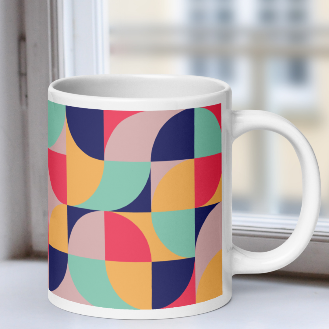 Neo Geo White Mug - Bubble Gum Ice Cream