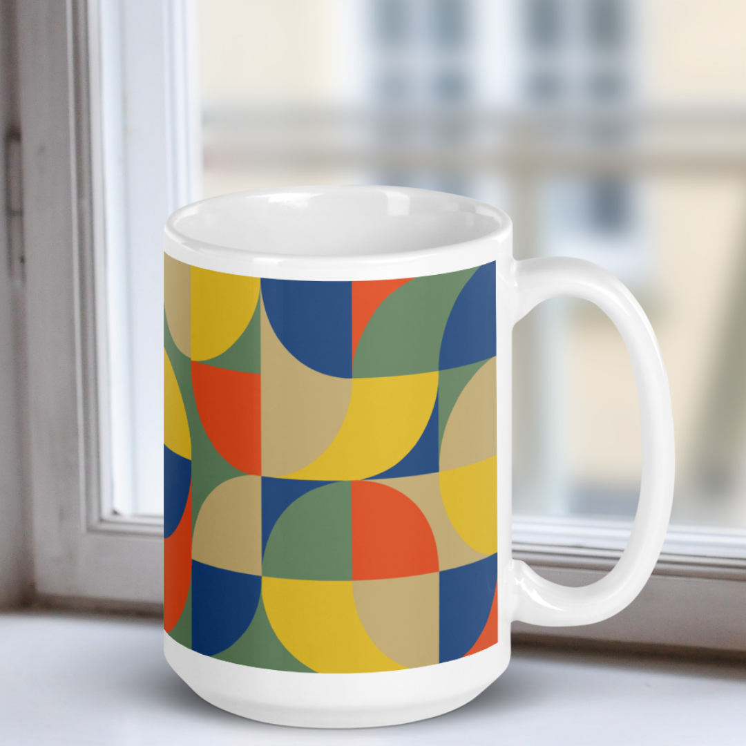 Neo Geo White Mug - Rainbow Lorikeet