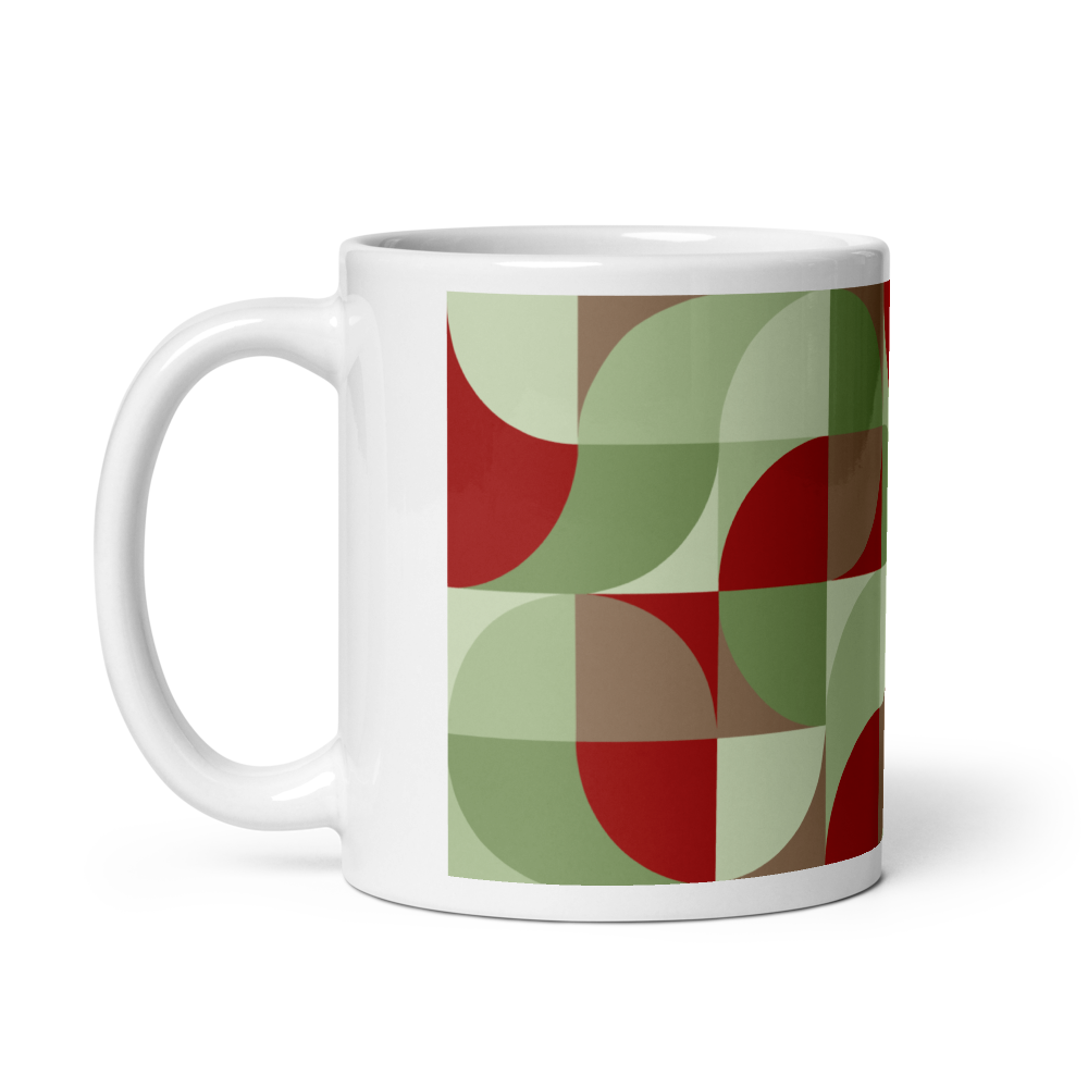 Personalized Neo Geo White Mug - Budding Holly