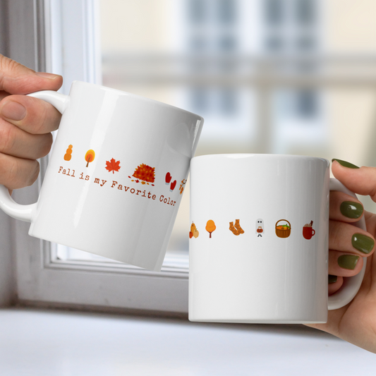 Fall Lovers Message White Mug