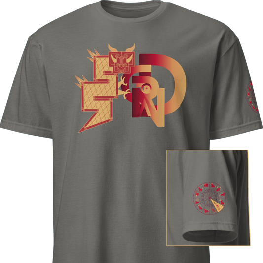 Deco Red Chinese Zodiac T-Shirt - Dragon, Snake, Horse, Goat