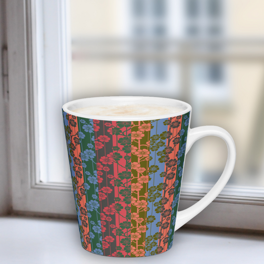 Sakura Stripes Latte Mug - Aloha