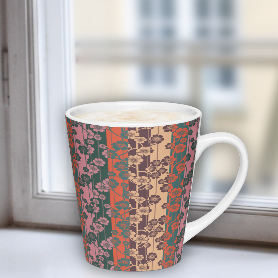 Sakura Stripes Latte Mug - Inyo