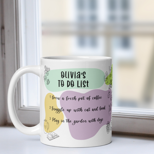 Personalized To Do List White Mug