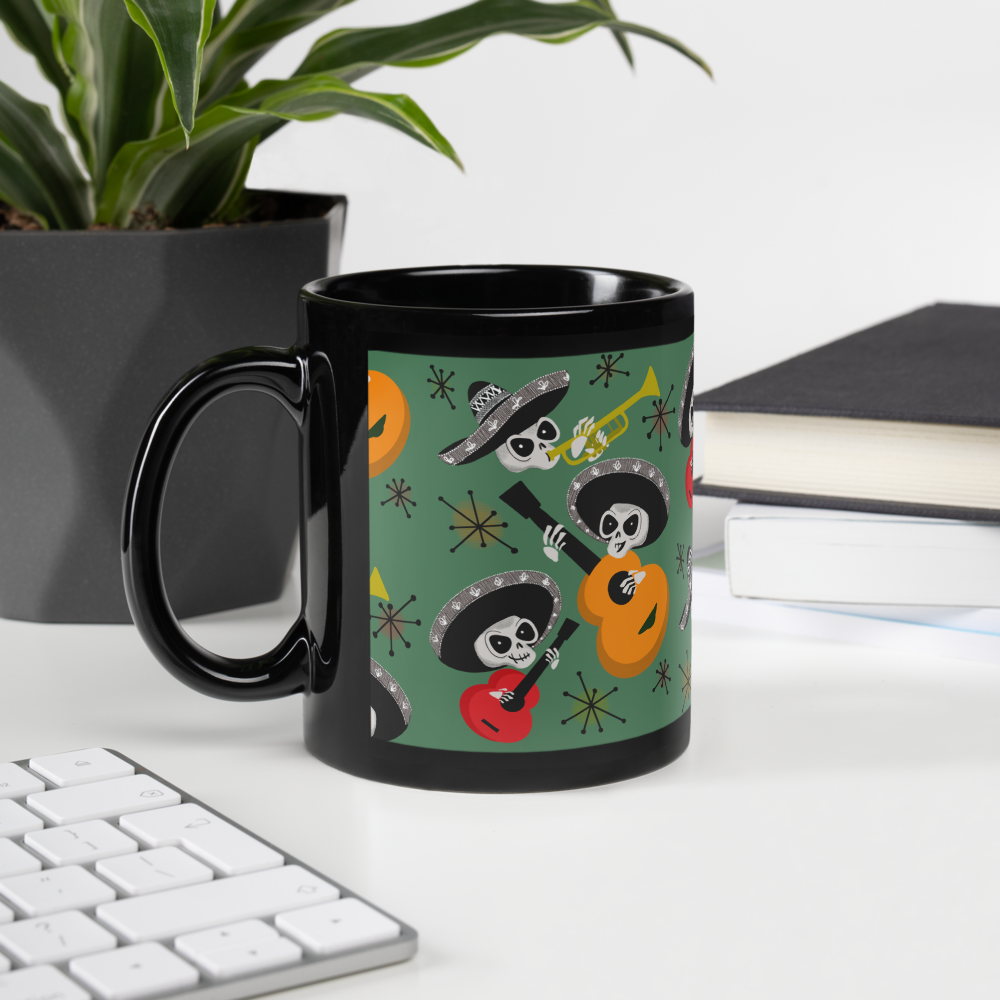 Mid Century Mariachis Black Mug
