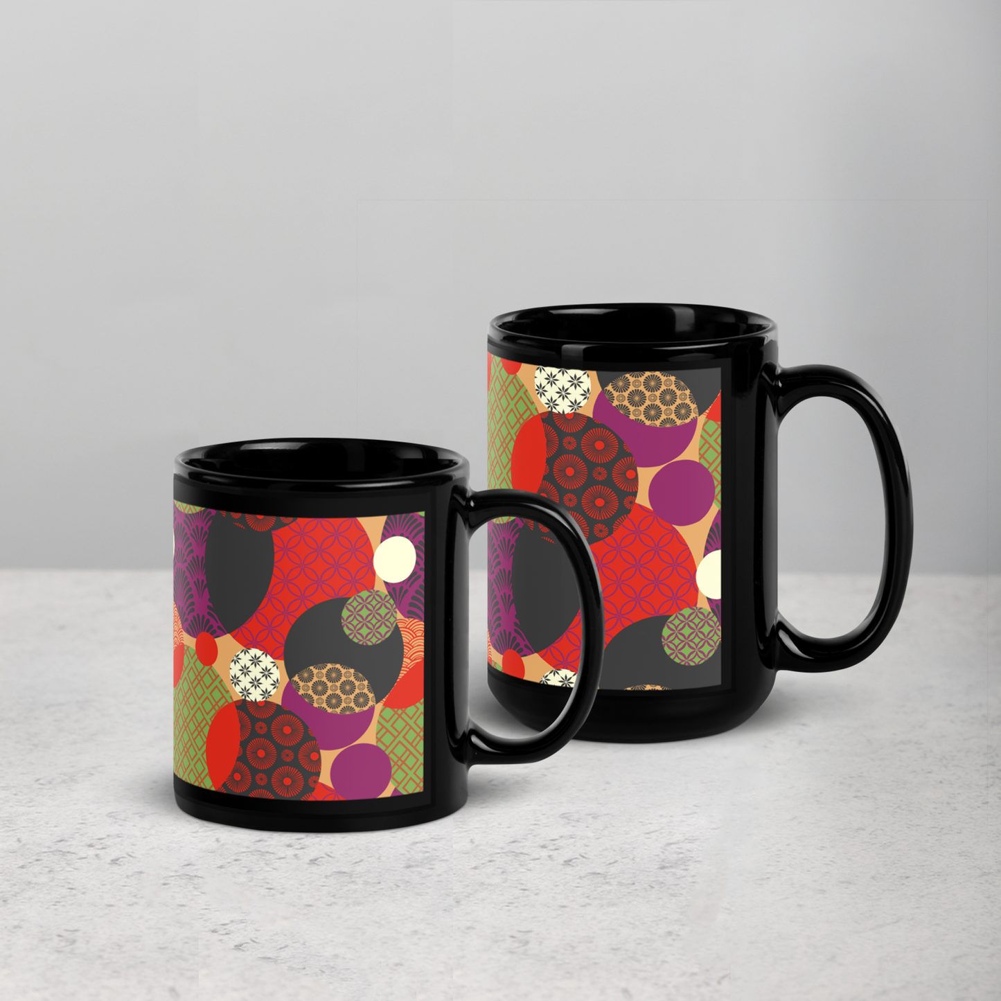 Benzu Black Mug - Meiji
