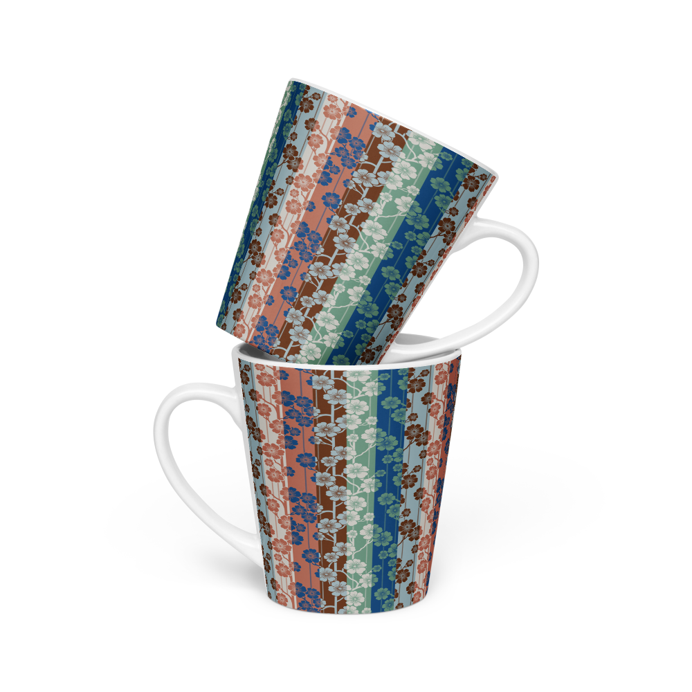 Sakura Stripes Latte Mug - Go Go