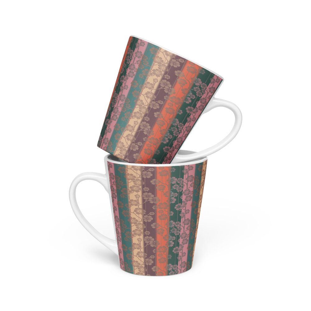Sakura Stripes Latte Mug - Midlife