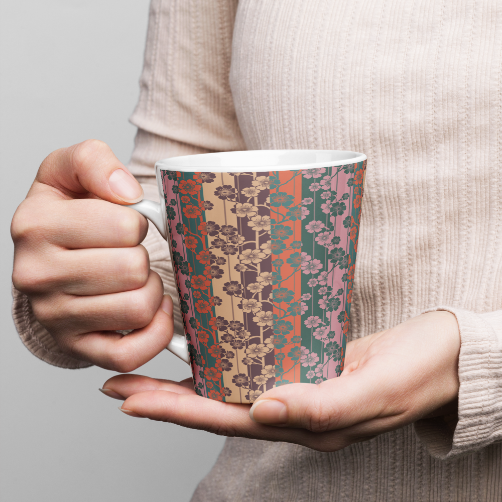 Sakura Stripes Latte Mug - Inyo