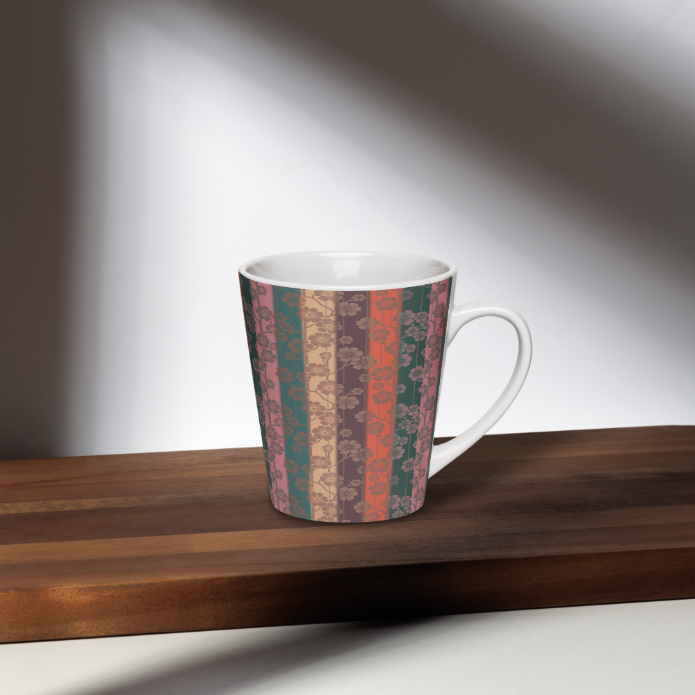 Sakura Stripes Latte Mug - Midlife