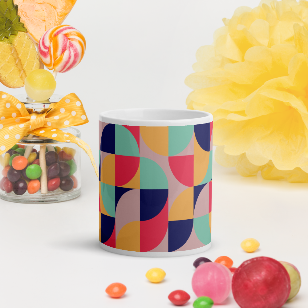 Neo Geo White Mug - Bubble Gum Ice Cream