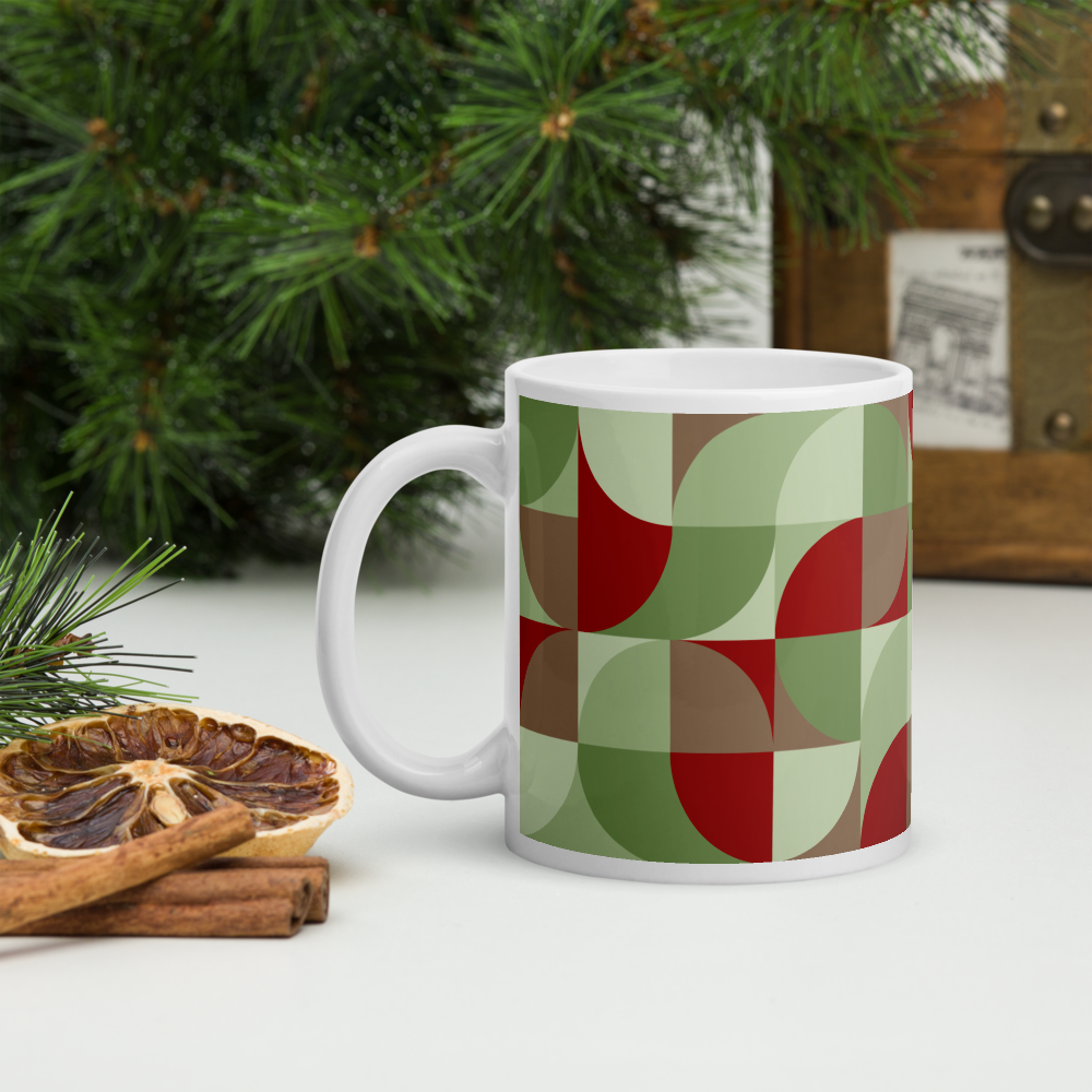 Neo Geo White Mug - Budding Holly