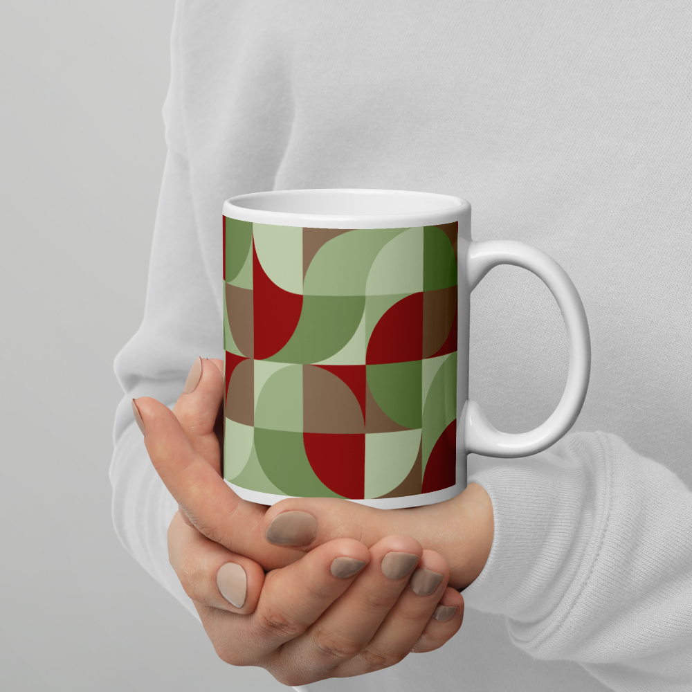 Neo Geo White Mug - Budding Holly