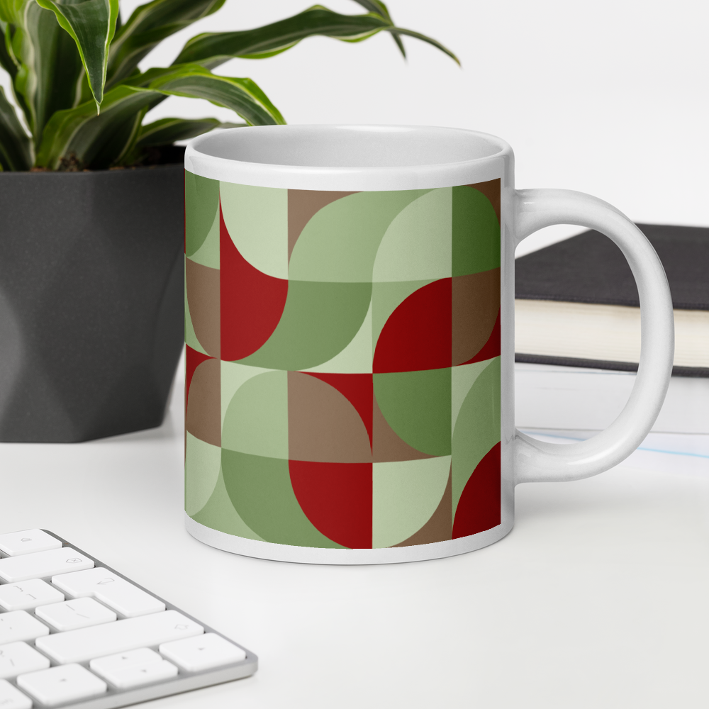 Neo Geo White Mug - Budding Holly