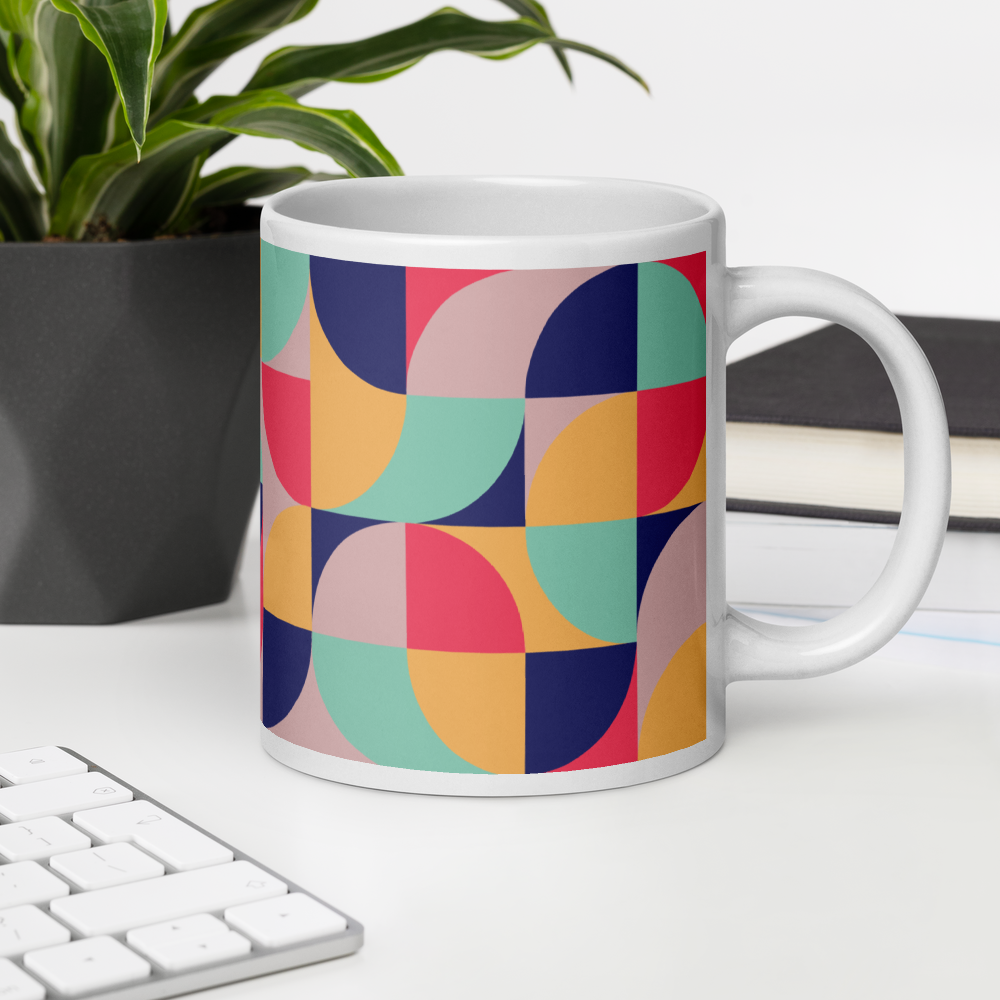 Neo Geo White Mug - Bubble Gum Ice Cream