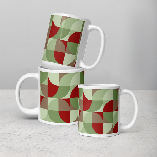 Neo Geo White Mug - Budding Holly