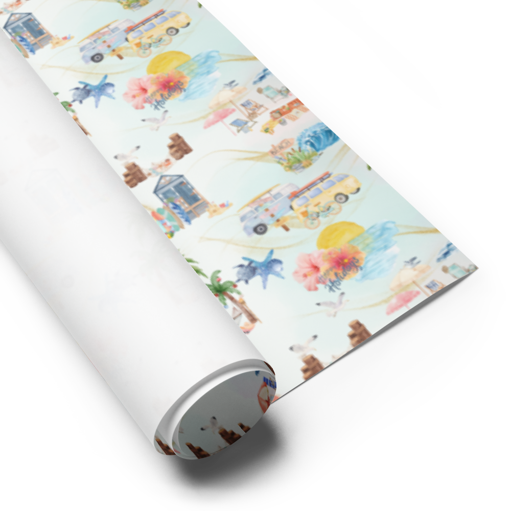 Have A Beachin' Holiday Gift Wrap Roll