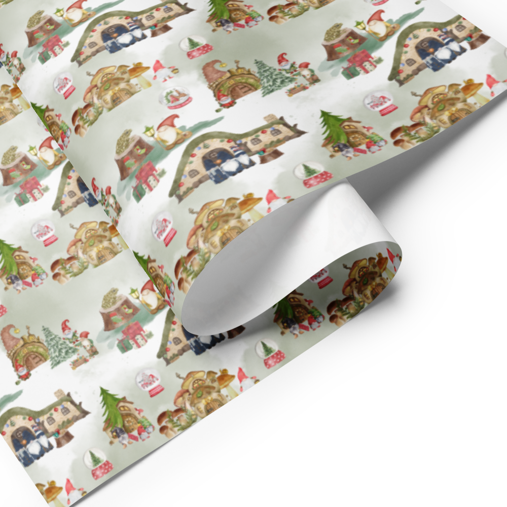 Holiday in Gnome Village Gift Wrap Roll