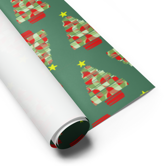 Neo Geo Christmas Treeo Gift Wrap Roll
