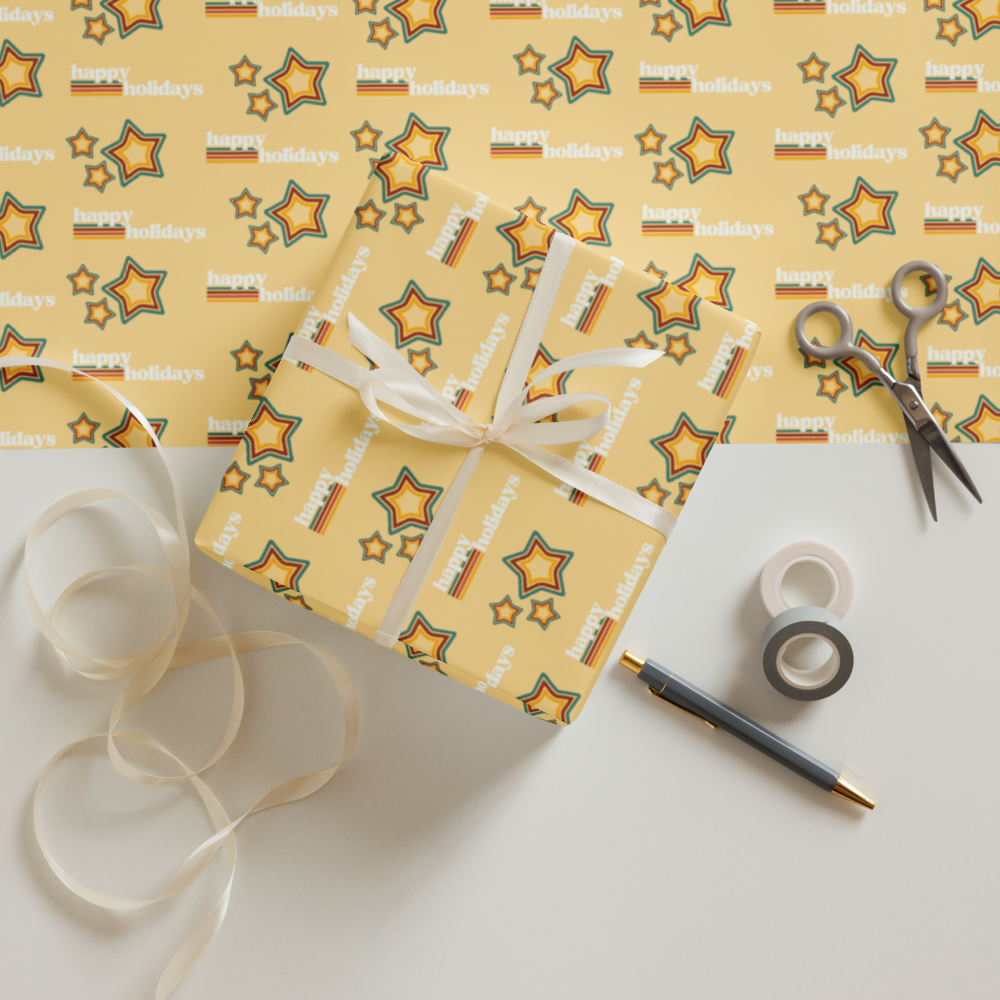 Holiday Stars Gift Wrap Sheets (set of 3)