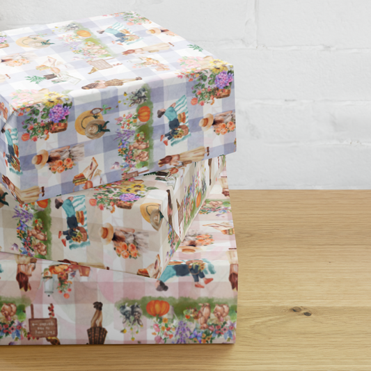 Garden Reverie Gift Wrap Sheets (set of 3) - Vintage Romance