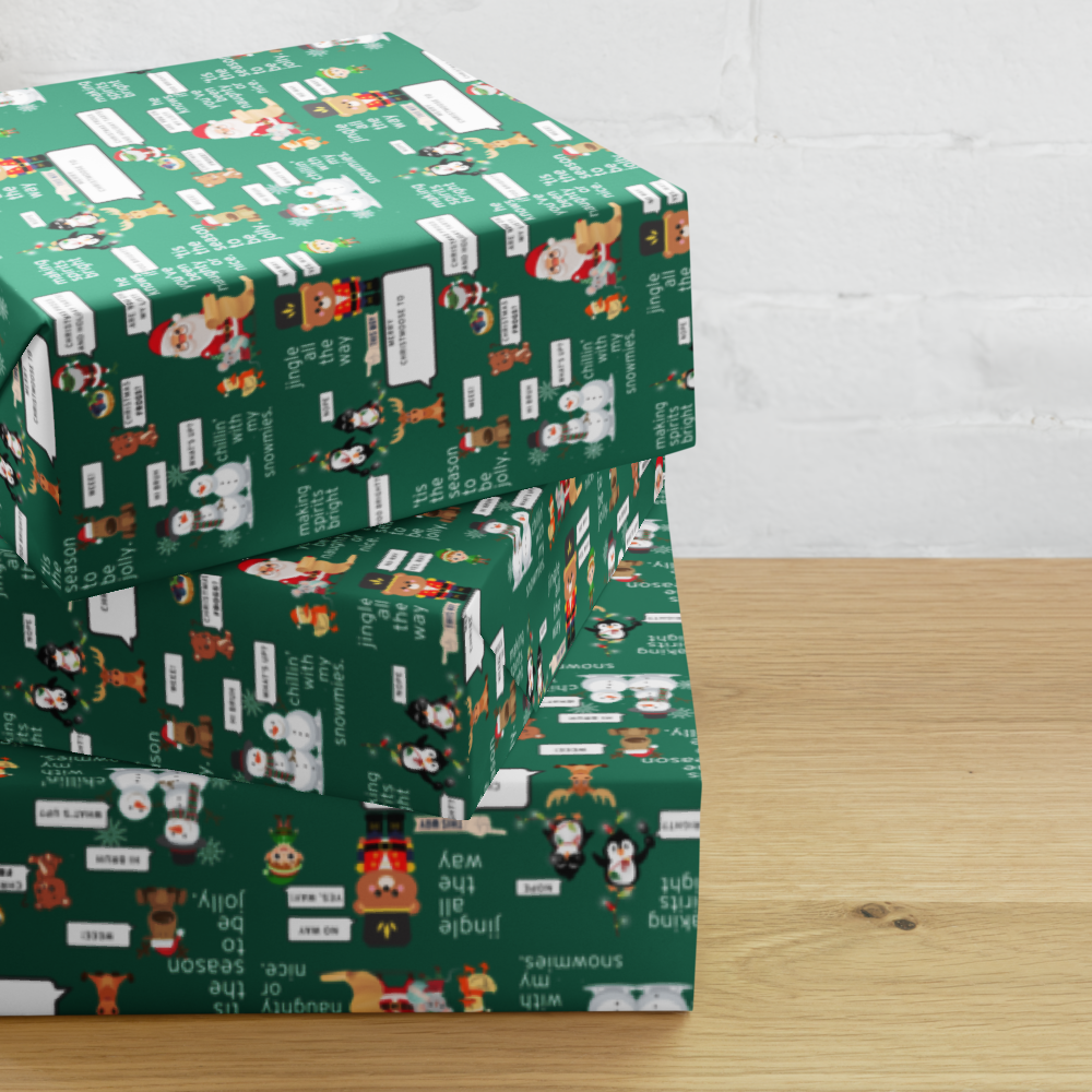 Personalized Christmoose Wrapping paper sheets