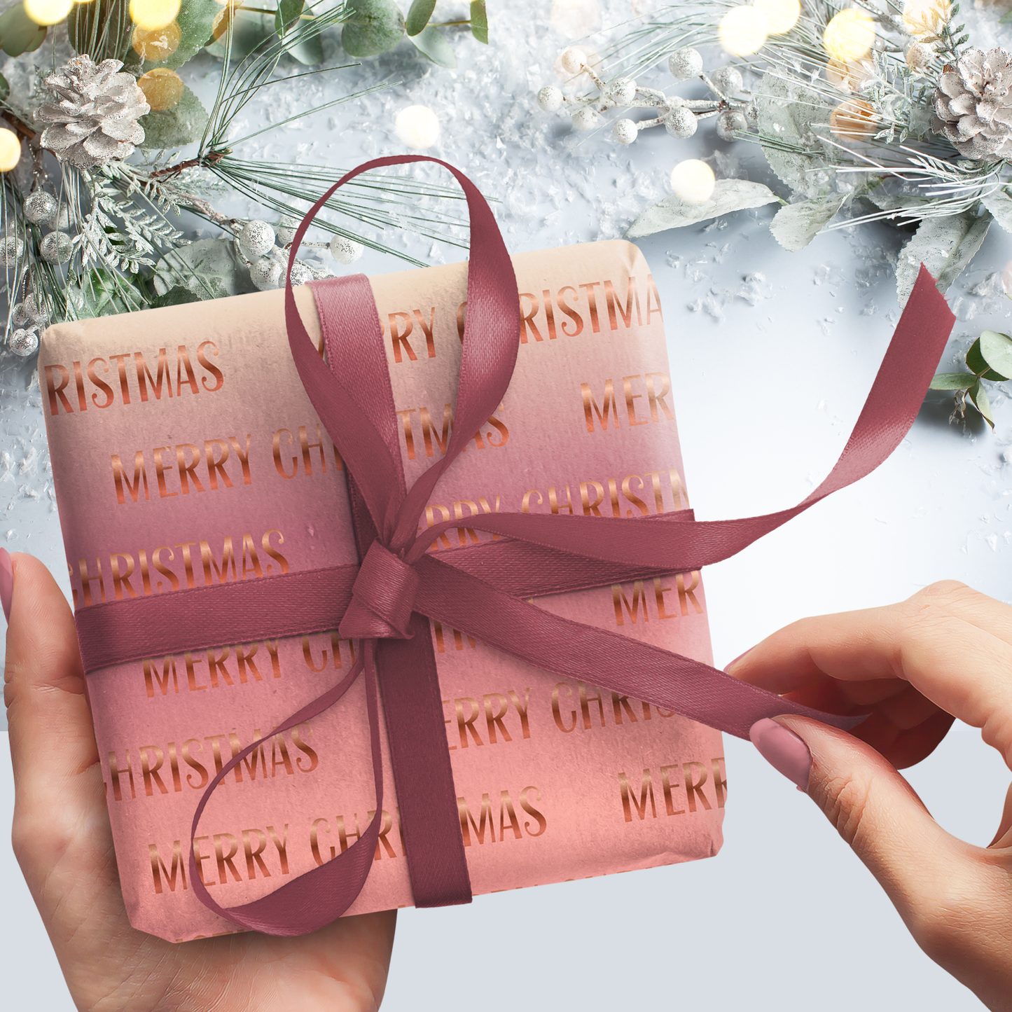 Merry Christmas Precious Metals Gift Wrap Sheets (Set of 3)