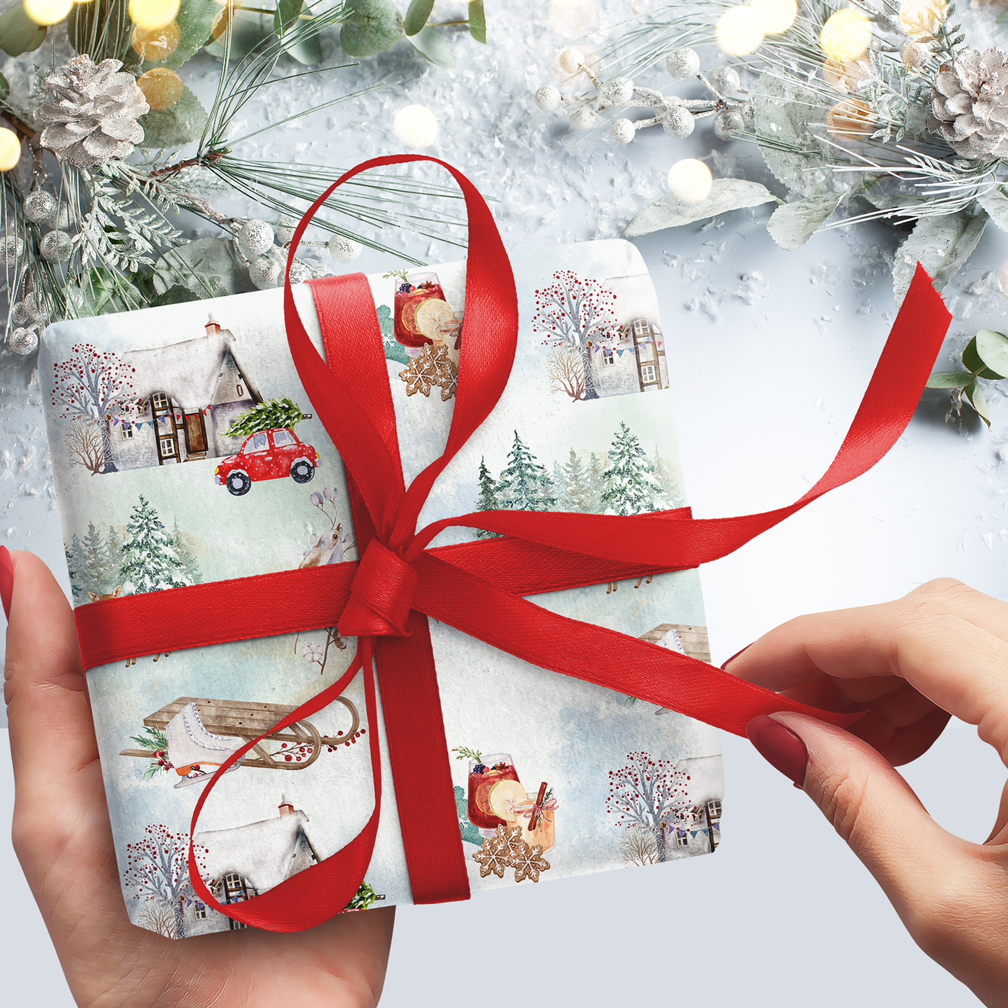 Wild Winter Woods Gift Wrap Roll