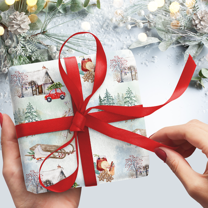 Wild Winter Woods Gift Wrap Roll