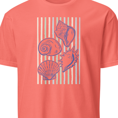 Coral t-shirt with shell design 