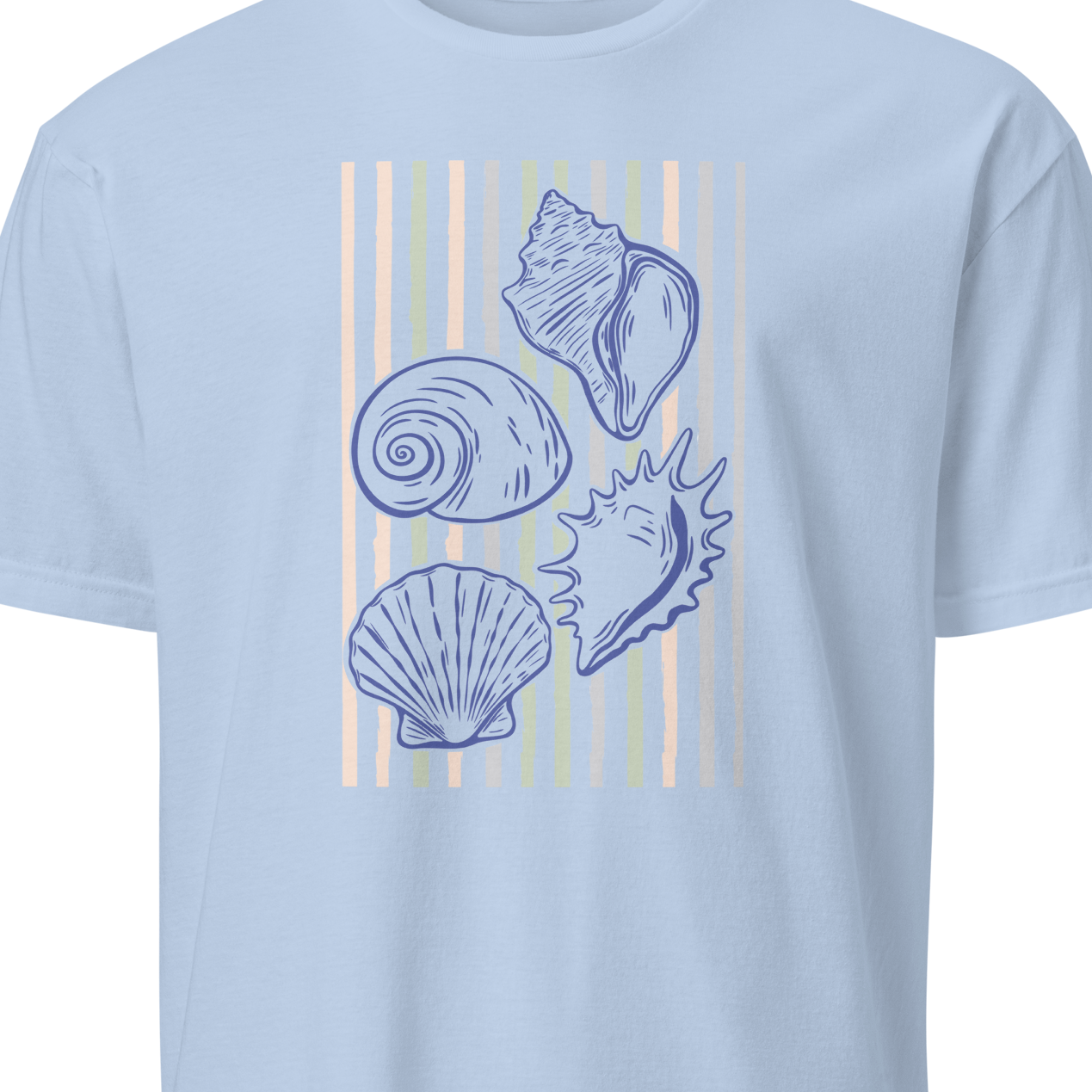 Light blue t-shirt with shell design 