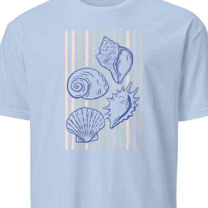 Light blue t-shirt with shell design 