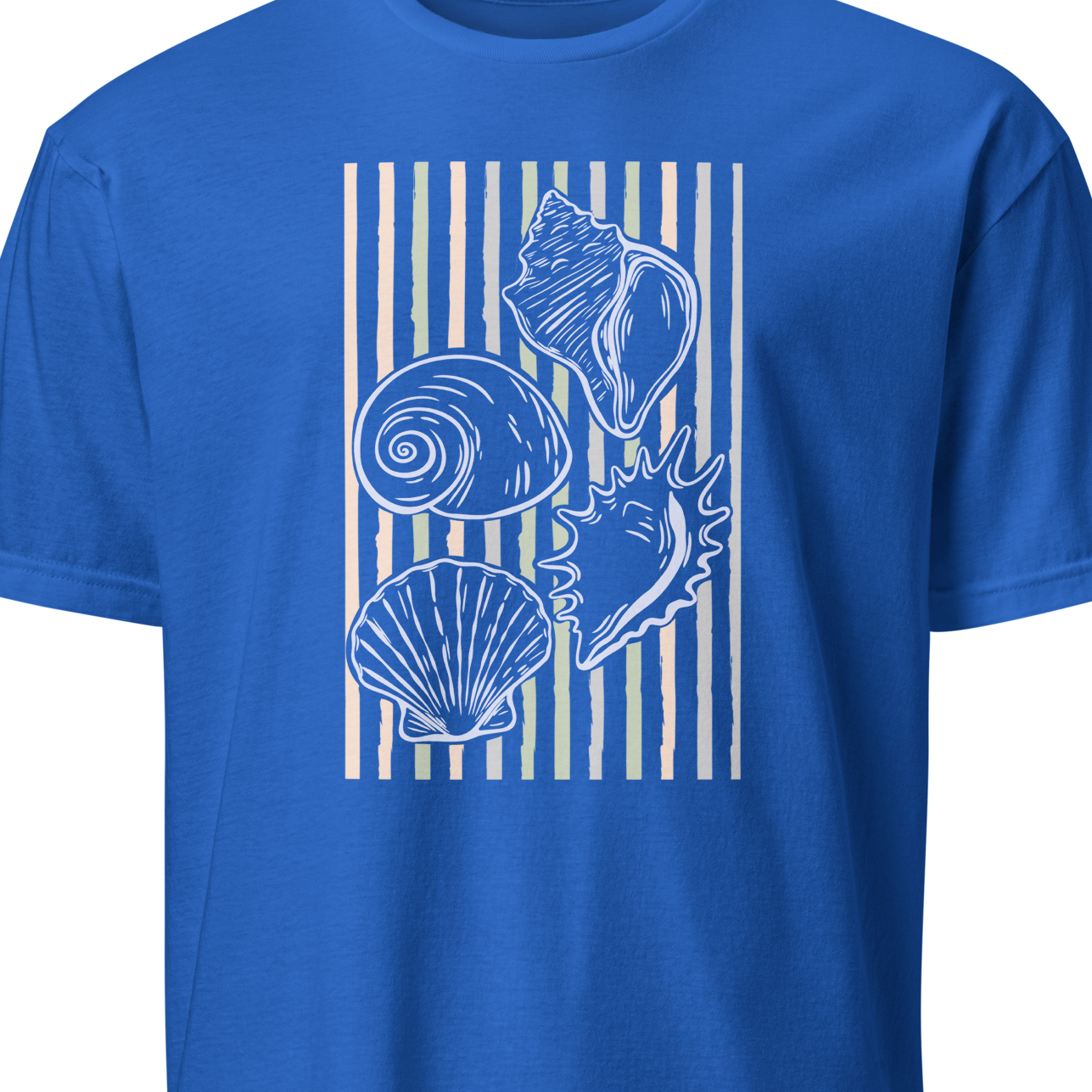 Blue t-shirt with shell design
