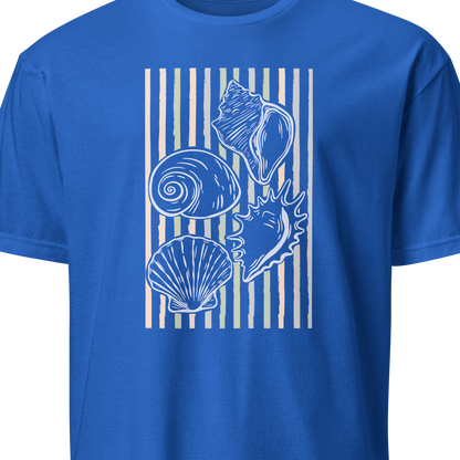 Blue t-shirt with shell design