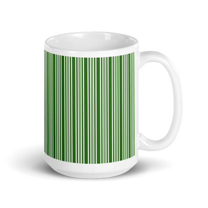 Candy Cane Green white mug