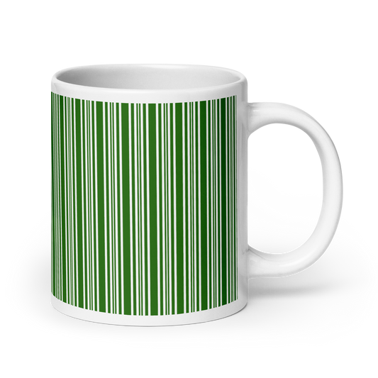 Candy Cane Green white mug