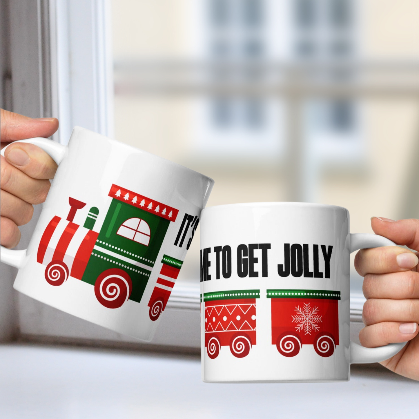 It's Time to Get Jolly White Mug - Choo Choo