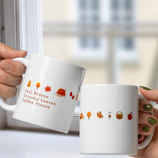 Fall Lovers Message White Mug