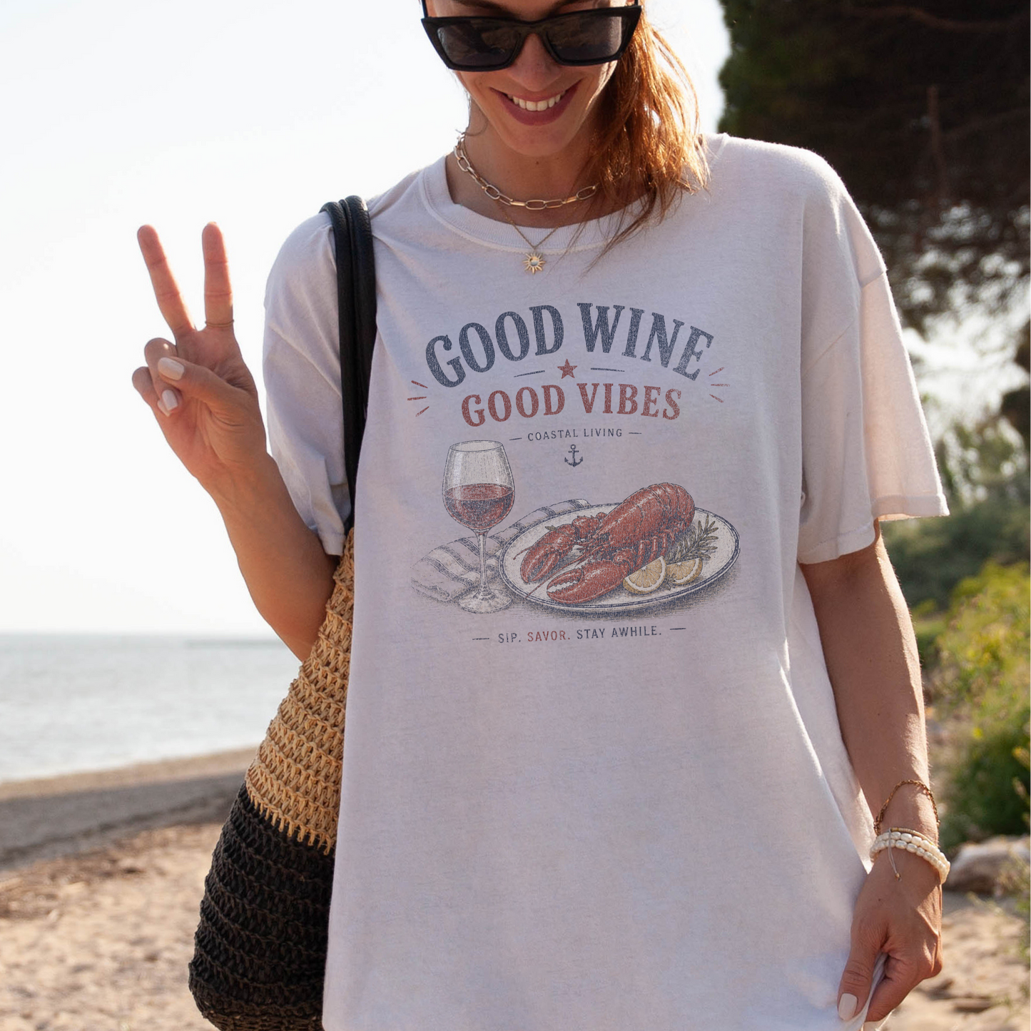 Good Wine Good Vibes T-Shirt