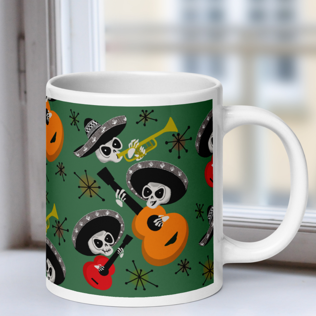 Mid Century Mariachis White Mug