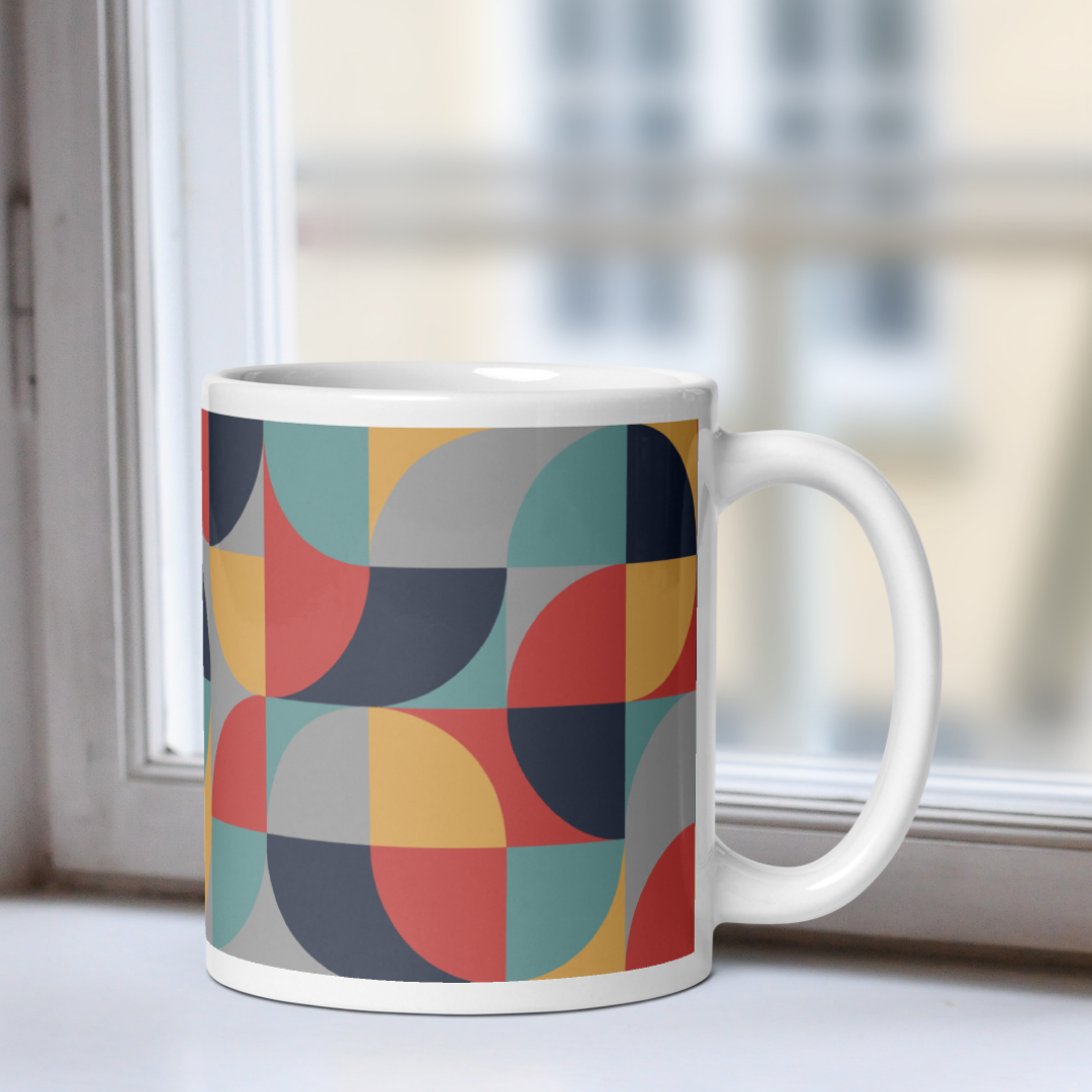 Neo Geo White Mug - Autumn Equinox