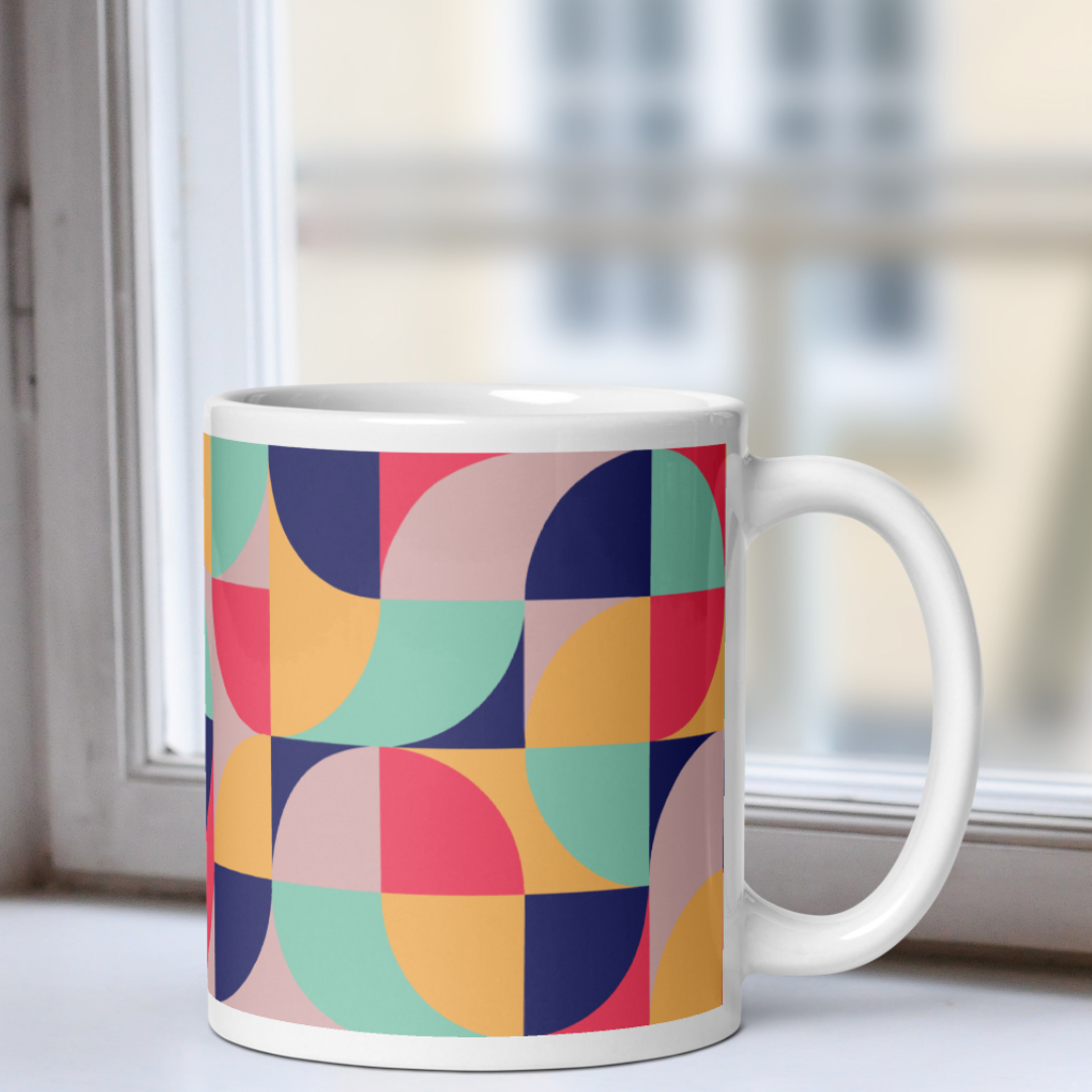 Neo Geo White Mug - Bubble Gum Ice Cream