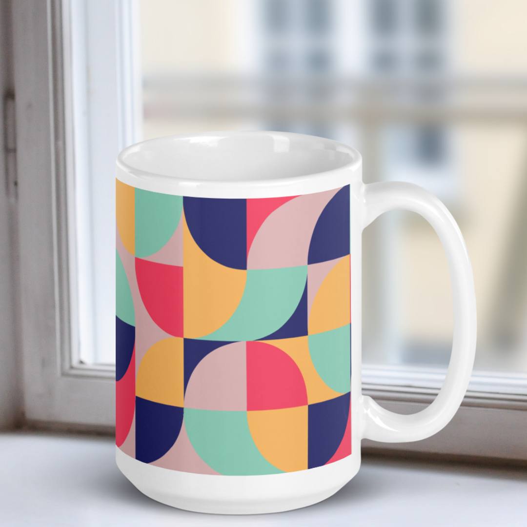 Neo Geo White Mug - Bubble Gum Ice Cream