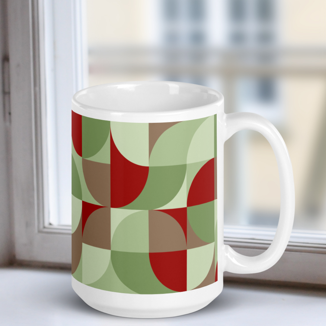 Neo Geo White Mug - Budding Holly